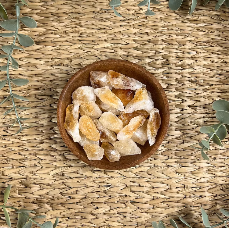 ”Citrin” (upphettad ametist) råa bitar