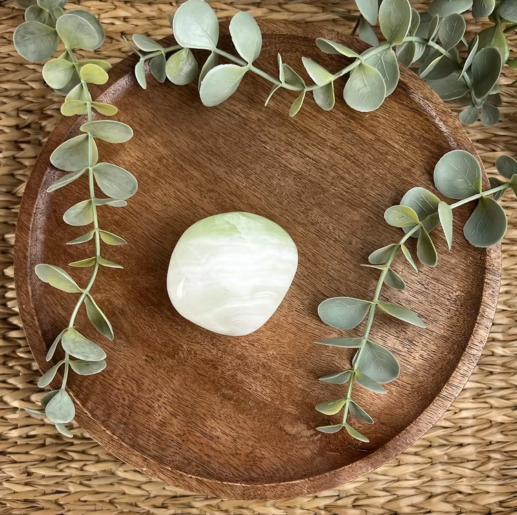 Grön Kalcit meditationssten (handsten) G
