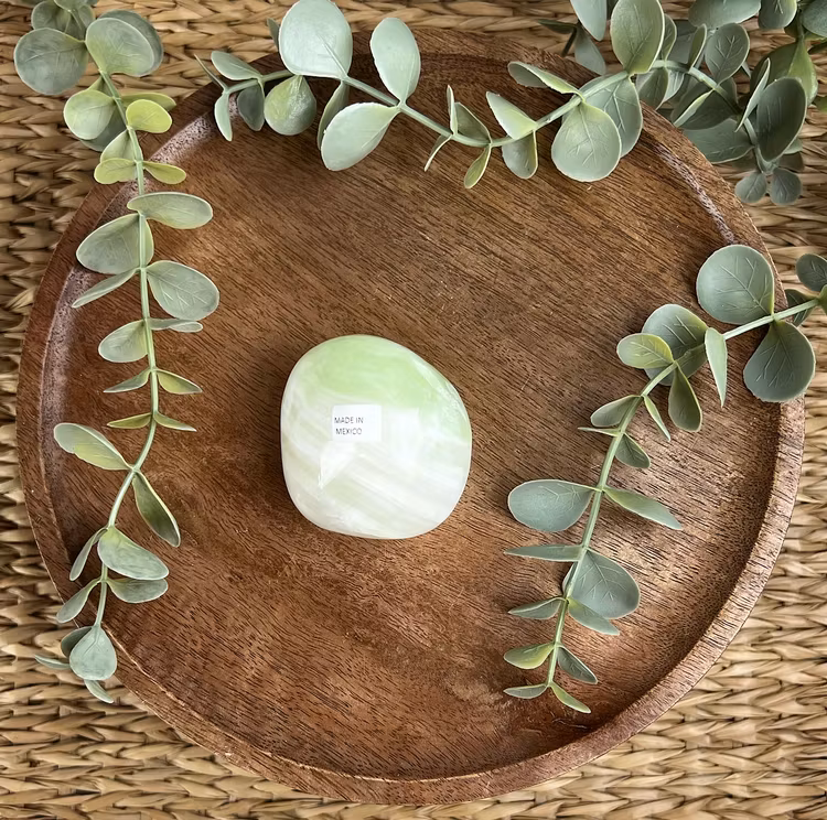 Grön Kalcit meditationssten (handsten) G
