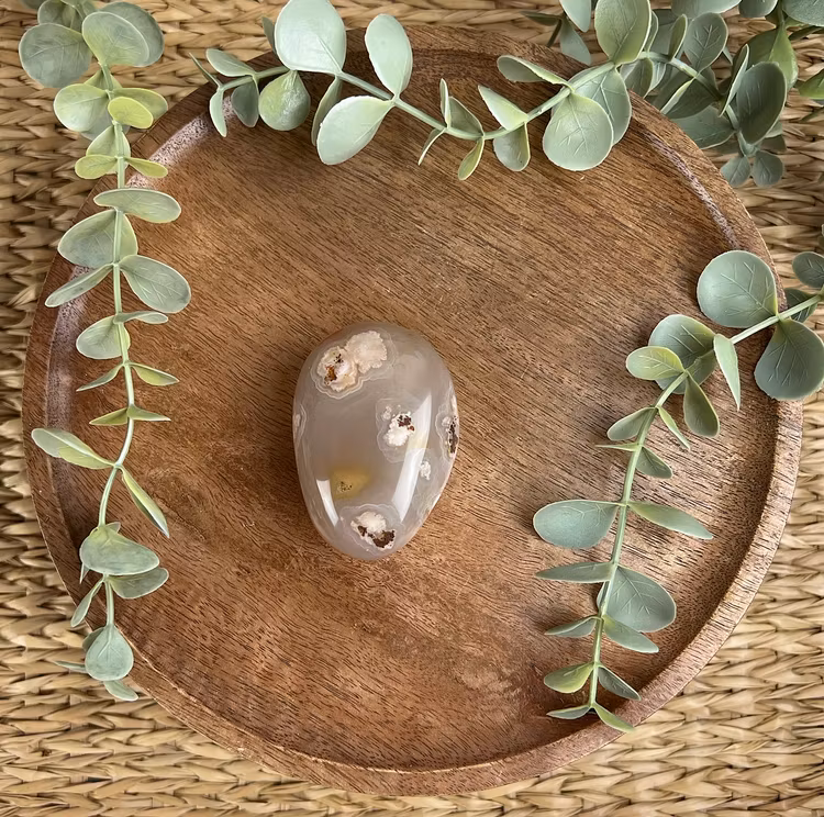 Blomstergat meditationssten (handsten) F