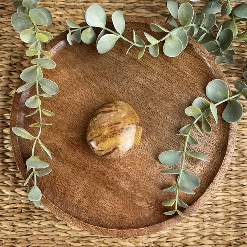 Grön Opal meditationssten (handsten)