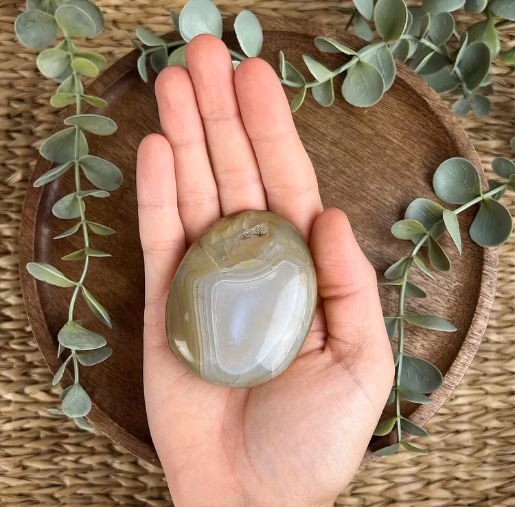 Agat meditationssten (handsten) B