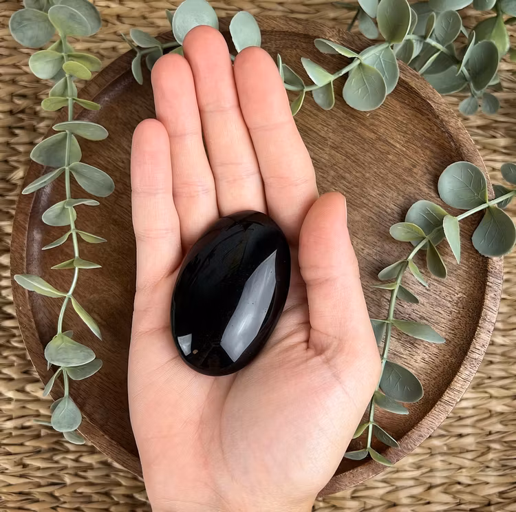 Silversheen Obsidian meditationssten (handsten) C