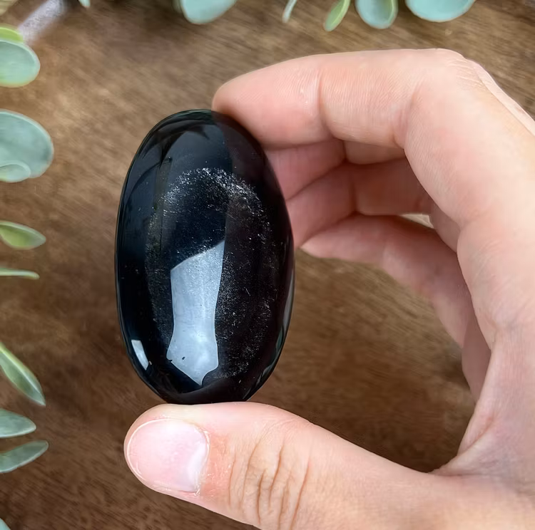 Silversheen Obsidian meditationssten (handsten) C