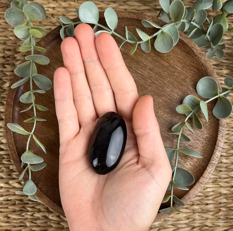 Silversheen Obsidian meditationssten (handsten) D