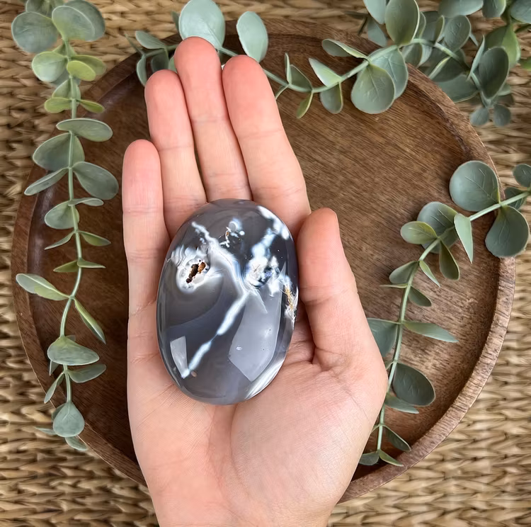Orca Agat meditationssten (handsten) E