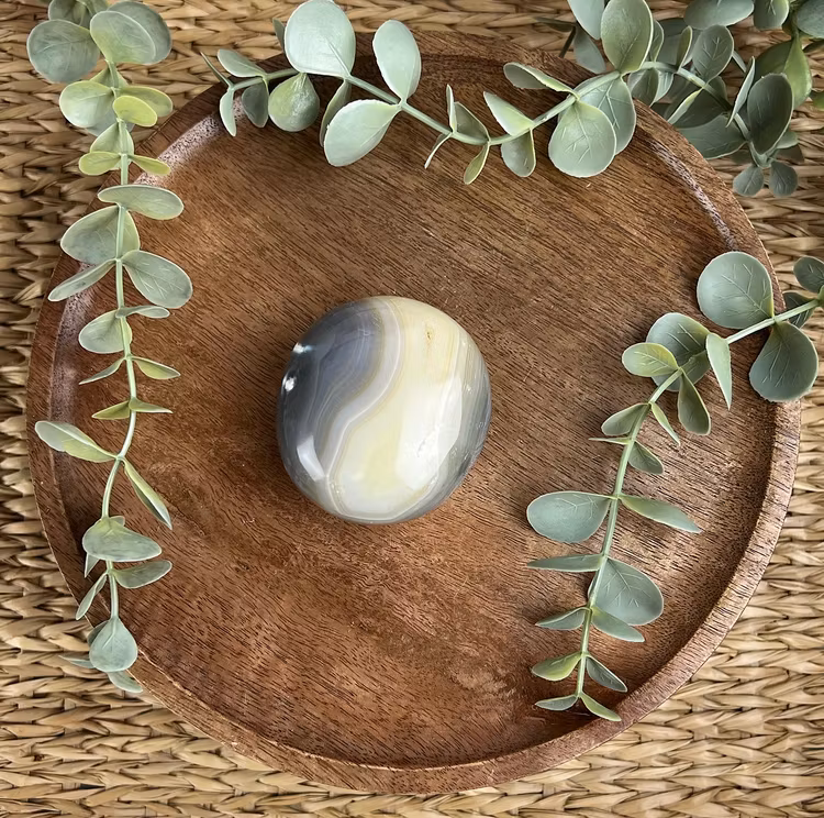 Orca Agat meditationssten (handsten) F