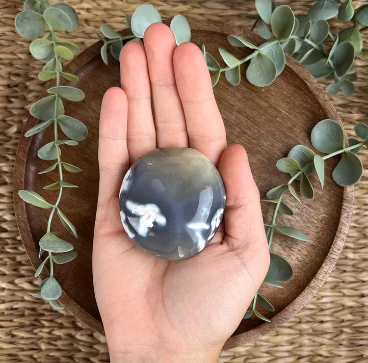 Orca Agat meditationssten (handsten) F
