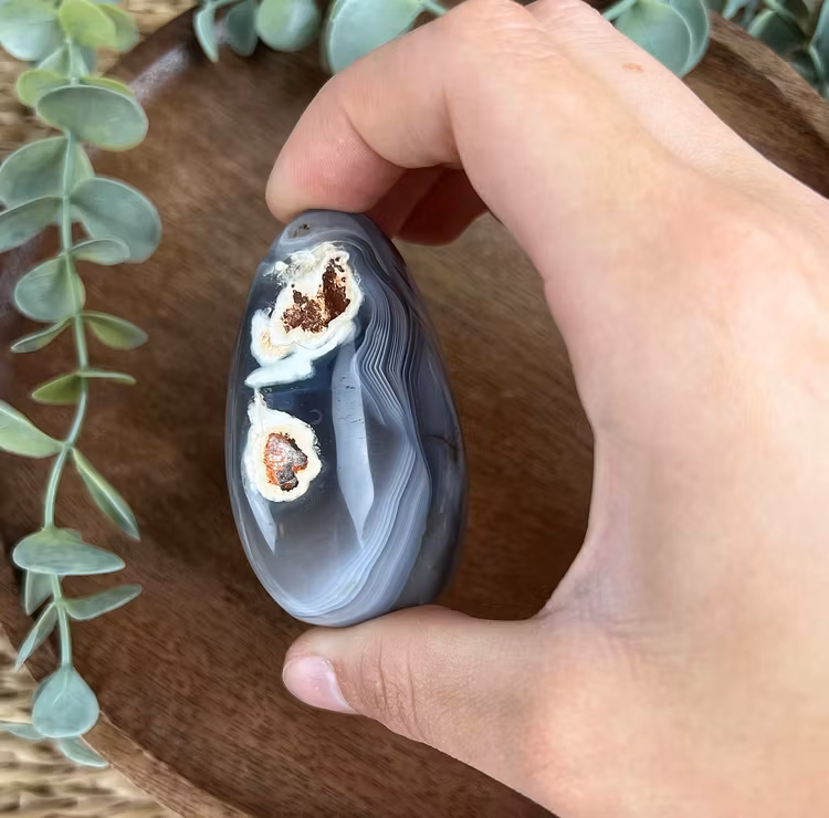 Orca Agat meditationssten (handsten) I