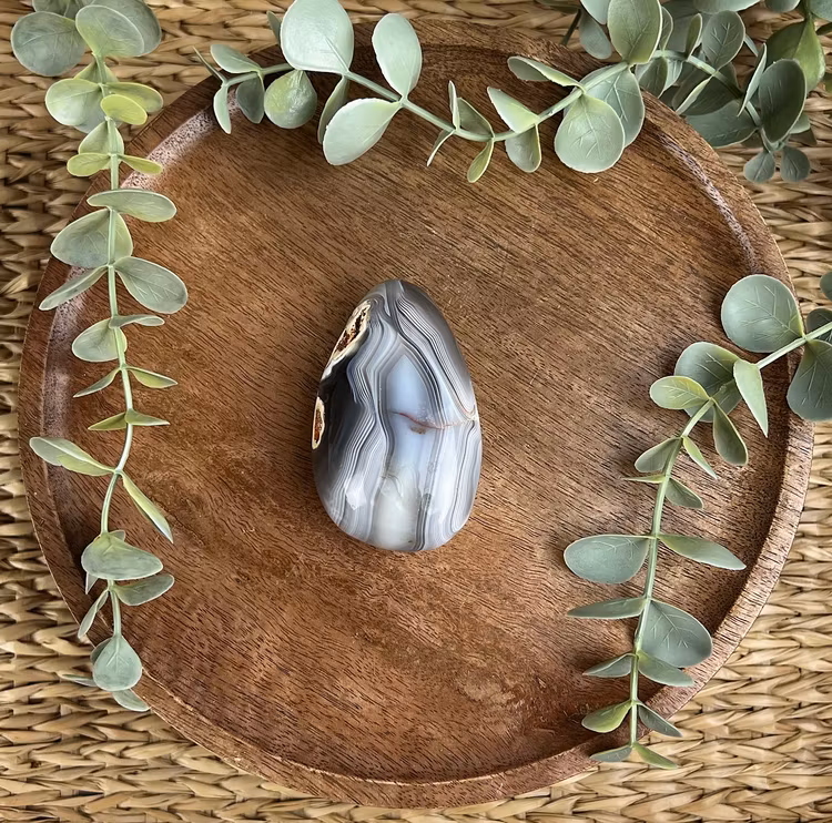 Orca Agat meditationssten (handsten) I