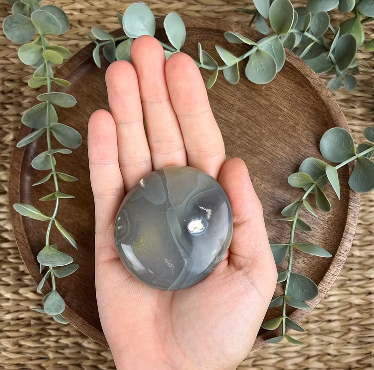 Orca Agat meditationssten (handsten) J