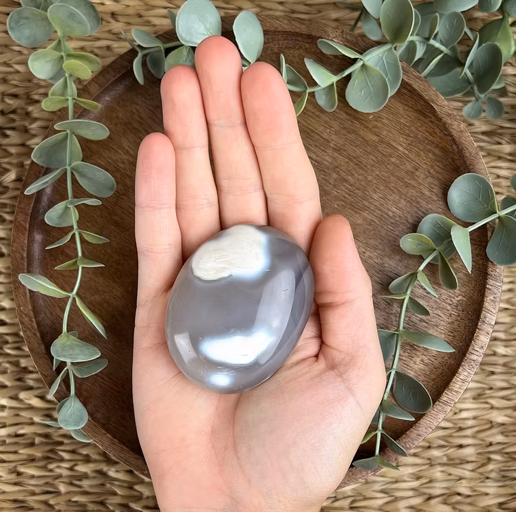 Orca Agat meditationssten (handsten) K