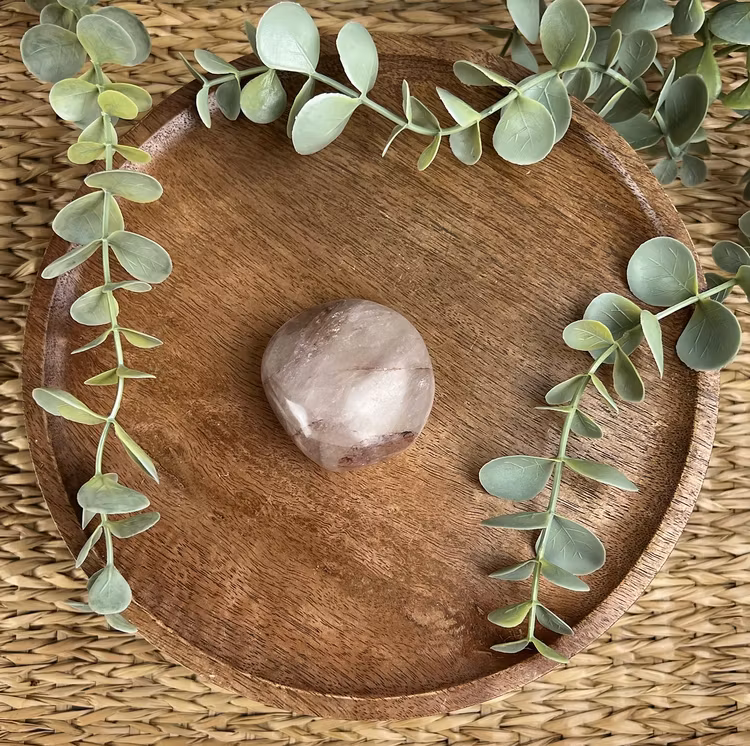 Eldkvarts (Röd Hematoidkvarts) meditationssten/handsten D