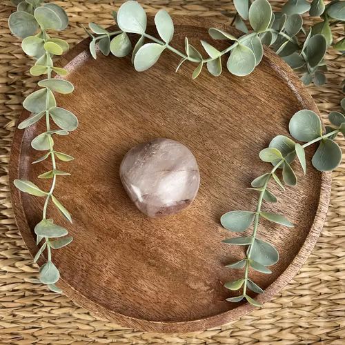 Eldkvarts (Röd Hematoidkvarts) meditationssten/handsten D