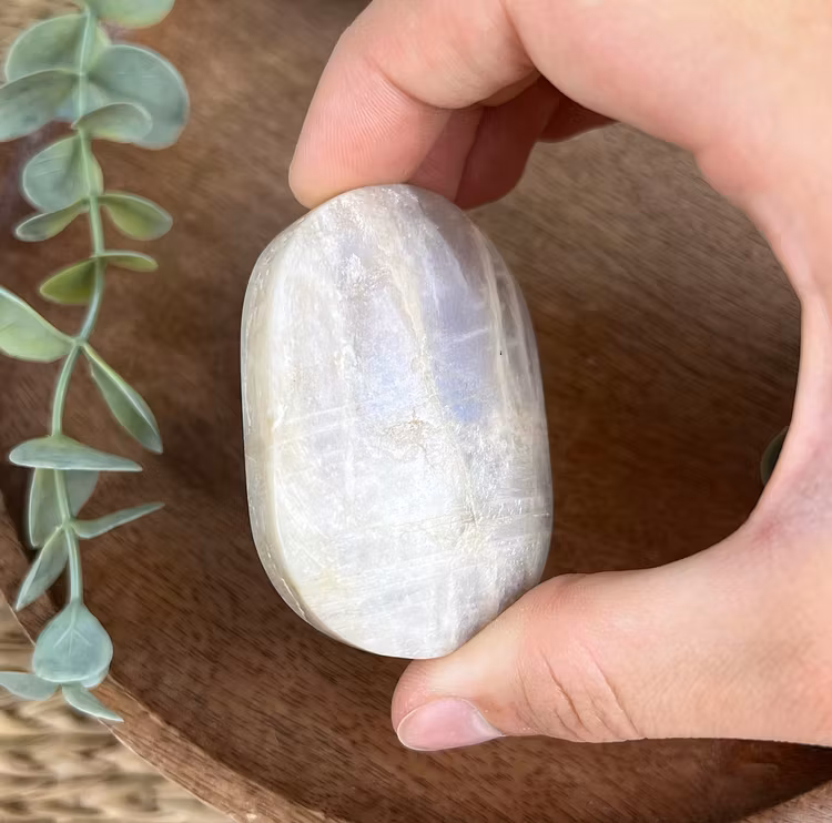 Indisk Månsten meditationssten (handsten) A