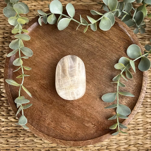 Indisk Månsten meditationssten (handsten) A