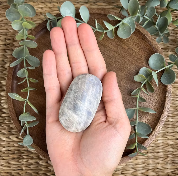 Indisk Månsten meditationssten (handsten) B