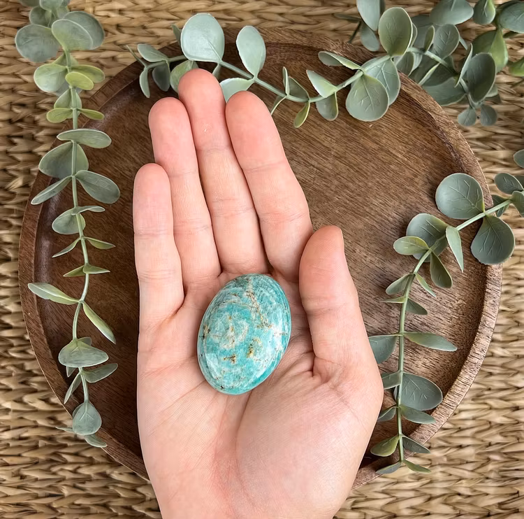 Amazonit meditationssten (handsten) C