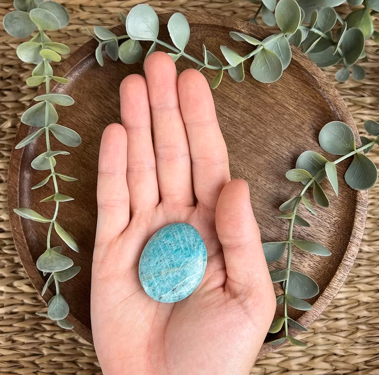 Amazonit meditationssten (handsten) E