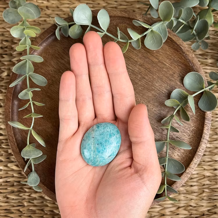 Amazonit meditationssten (handsten) E