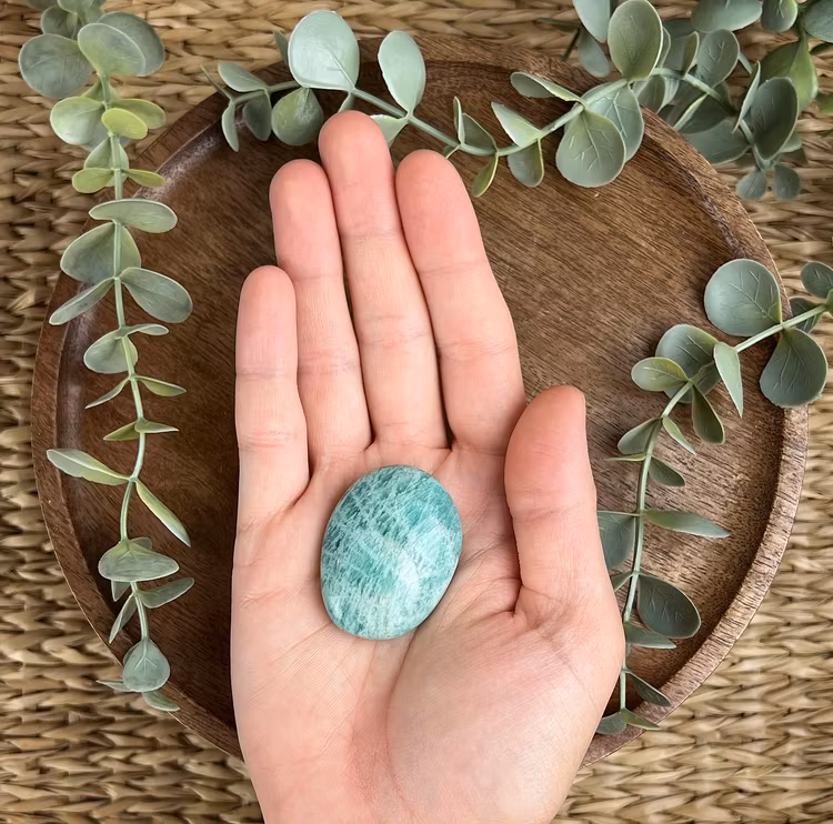 Amazonit meditationssten (handsten) F