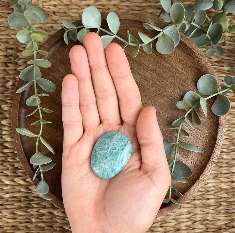 Amazonit meditationssten (handsten) F