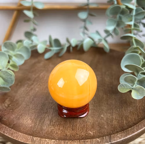 Orange kalcit klot A