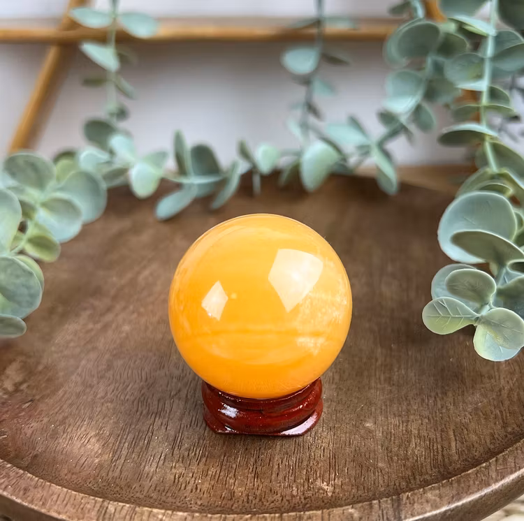Orange kalcit klot A