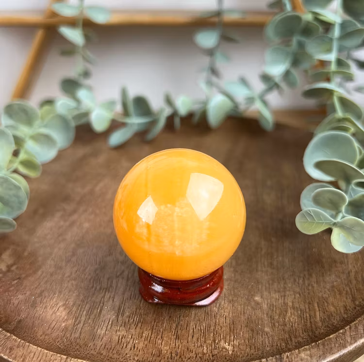 Orange kalcit klot A