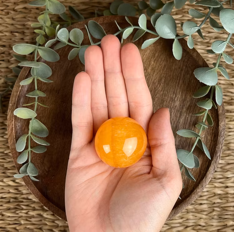Orange kalcit klot B