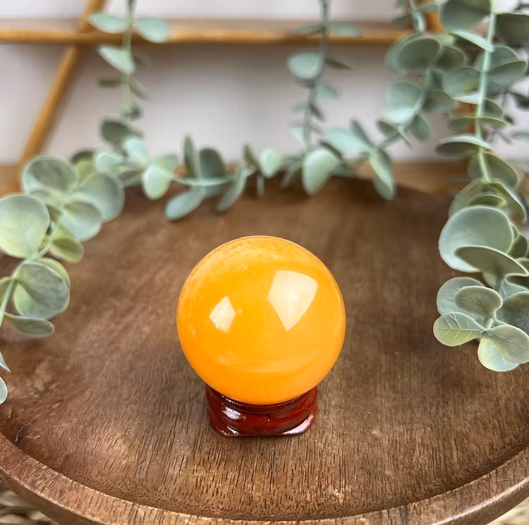 Orange kalcit klot B