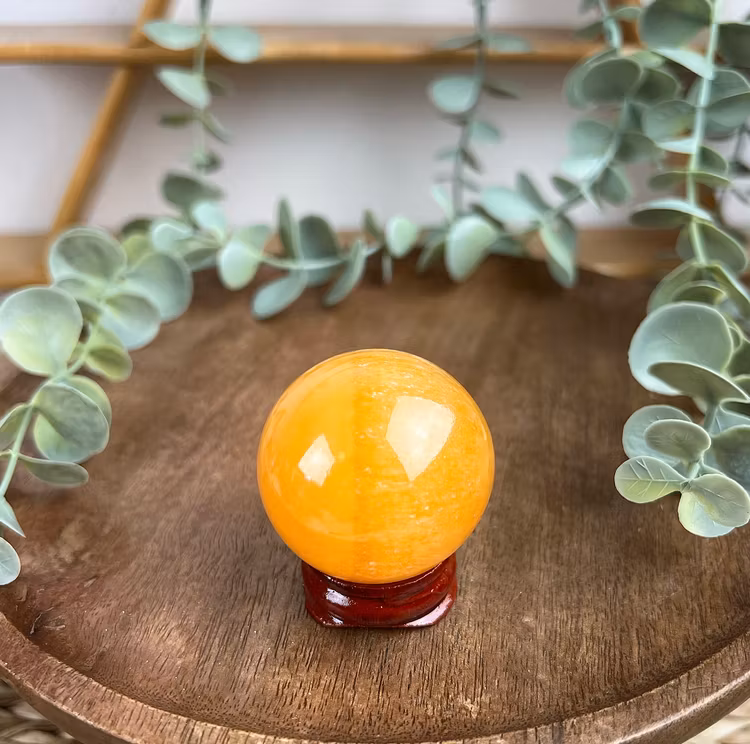Orange kalcit klot B
