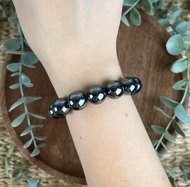 Stenarmband av Hematit (14 mm)