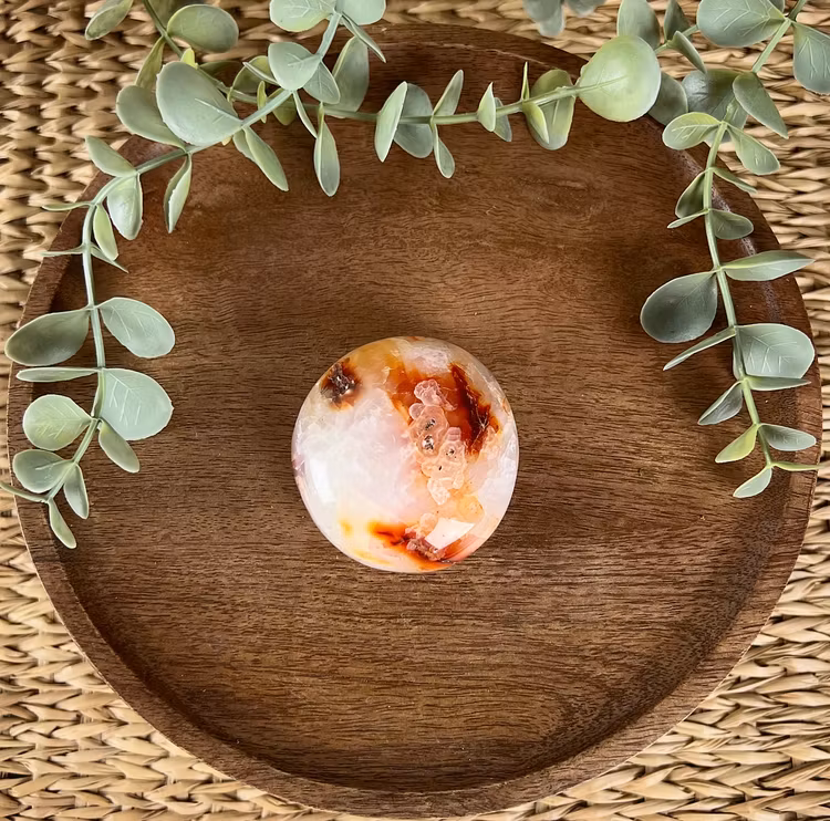 Karneol meditationssten (handsten) C