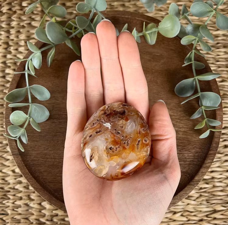 Karneol meditationssten (handsten) D