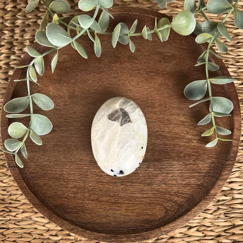 Garnierit (grön månsten) meditationssten/handsten C