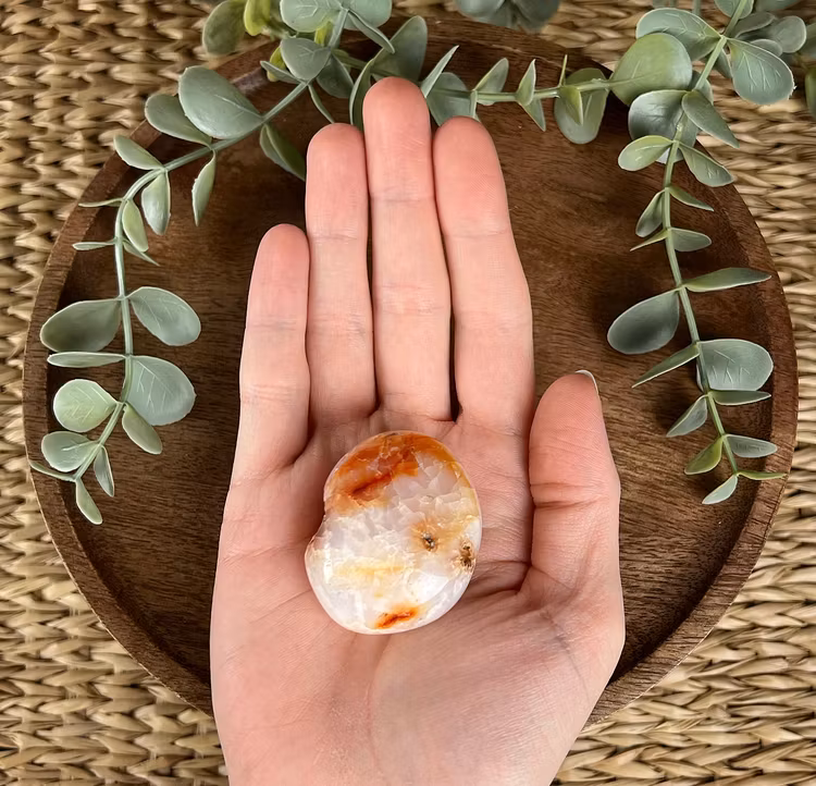 Karneol meditationssten (handsten) C