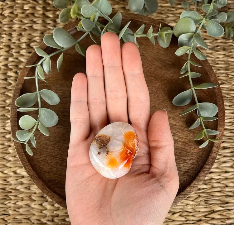 Karneol meditationssten (handsten) C