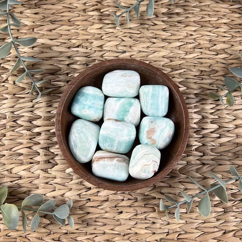 Karibisk Blå Kalcit ”kramis”/cuddle