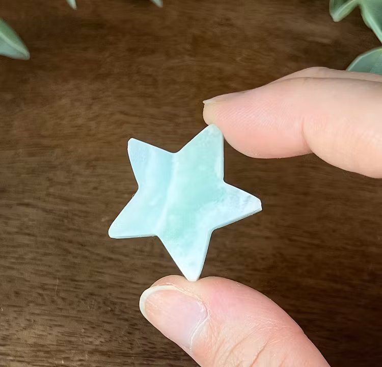 Karibisk Blå kalcit stjärna