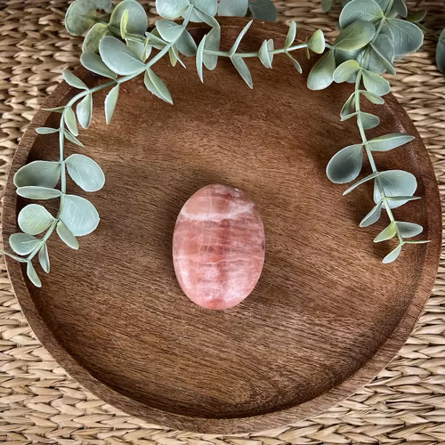 Rosenkalcit meditationssten/handsten G