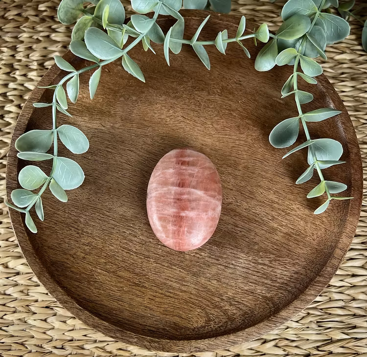 Rosenkalcit meditationssten/handsten G