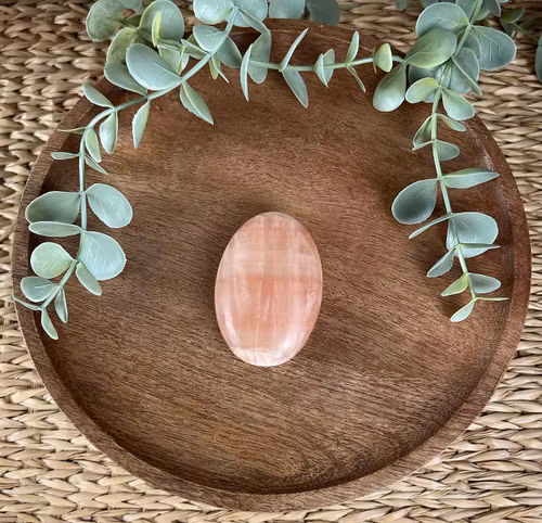 Rosenkalcit meditationssten/handsten K