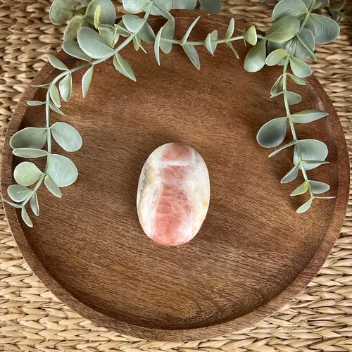 Rosenkalcit meditationssten/handsten L