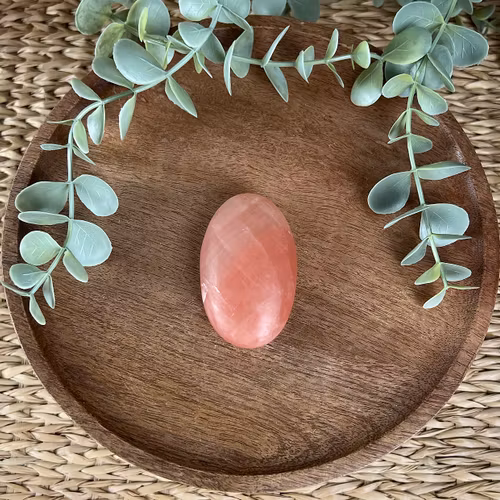 Rosenkalcit meditationssten/handsten M