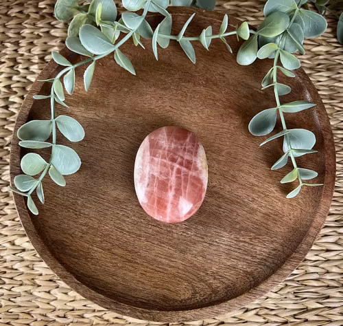 Rosenkalcit meditationssten/handsten O