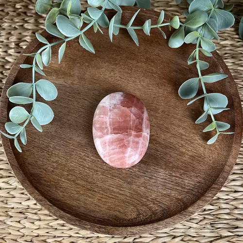 Rosenkalcit meditationssten/handsten Q