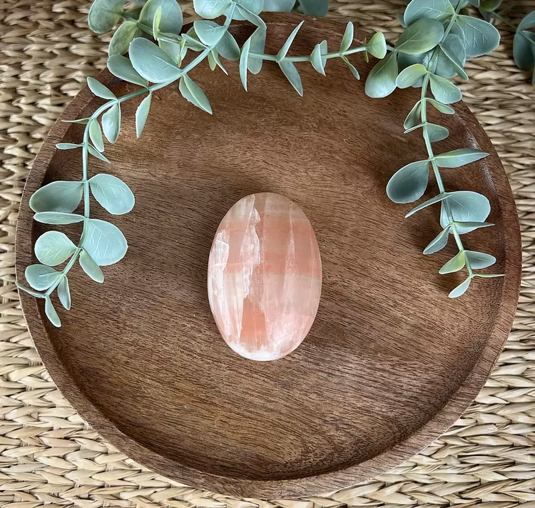 Rosenkalcit meditationssten/handsten S