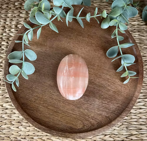 Rosenkalcit meditationssten/handsten S