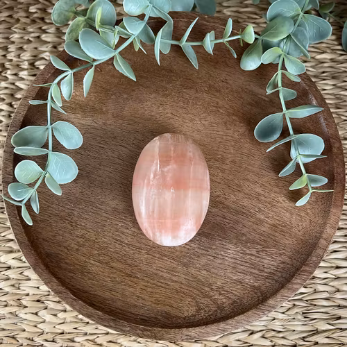 Rosenkalcit meditationssten/handsten S